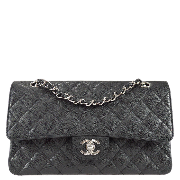 Chanel 2009-2010 Classic Double Flap Medium Shoulder Bag Black