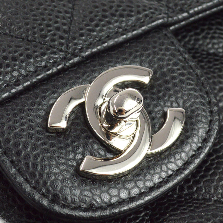 Chanel 2009-2010 Classic Double Flap Medium Shoulder Bag Black