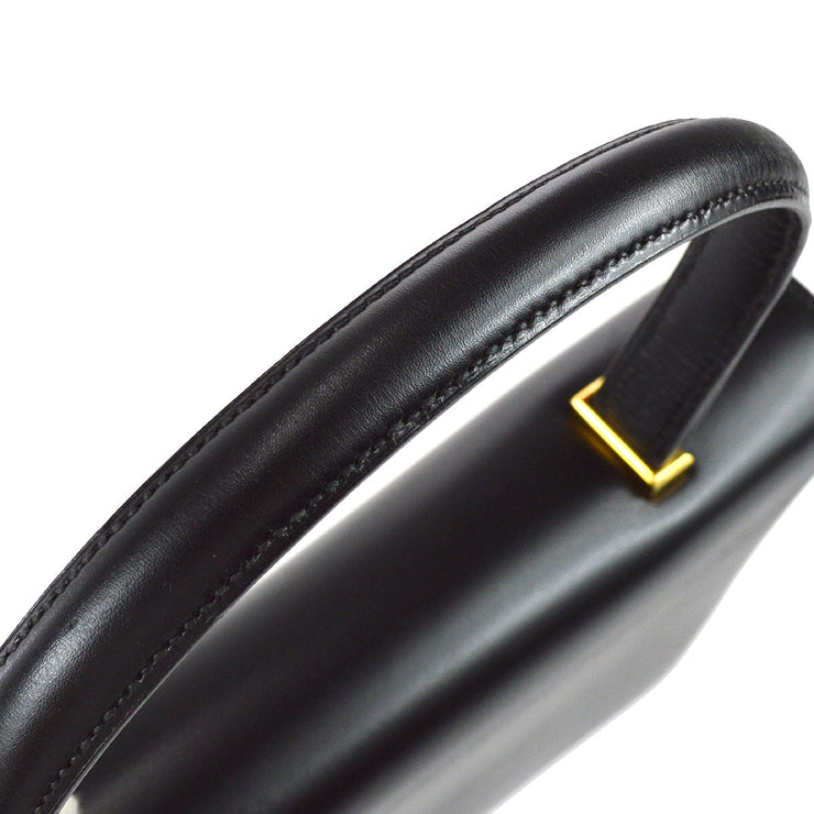 Hermes 1988 Piano Handbag Box Calf Black