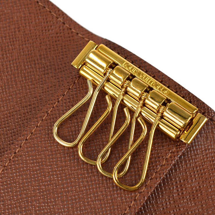 Louis Vuitton Quadruple Key Case Multikre 4 Brown Monogram M62631 Holder  TH0072 LOUIS VUITTON Women's Men's Leather