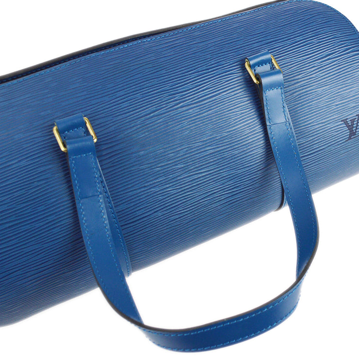 Louis Vuitton Toledo Blue Epi Leather Soufflot Bag