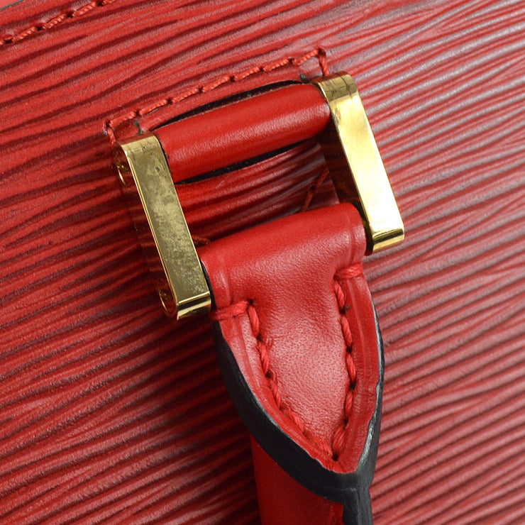 Louis Vuitton 1999 Red Epi Pont Neuf Handbag M52057