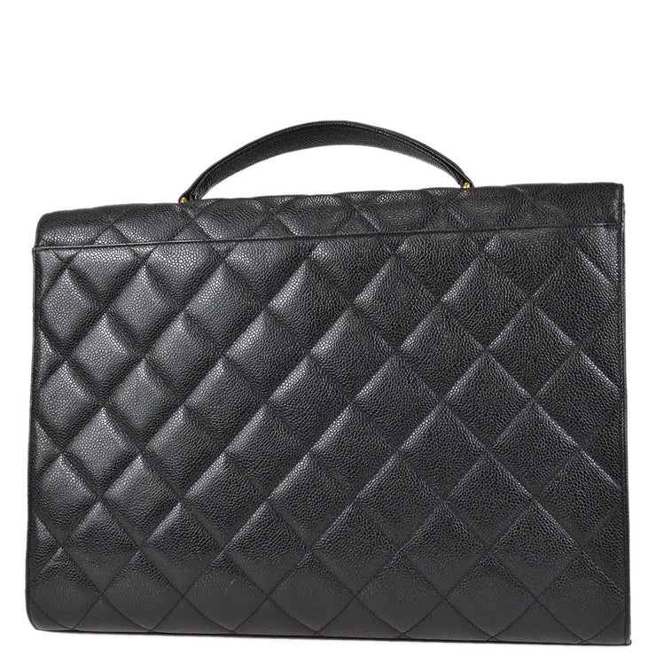 Chanel 1994-1996 Briefcase Black Caviar