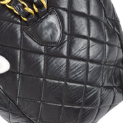 Chanel 1996-1997 Black Lambskin Duma Large