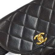 Chanel 1996-1997 Black Lambskin Duma Large