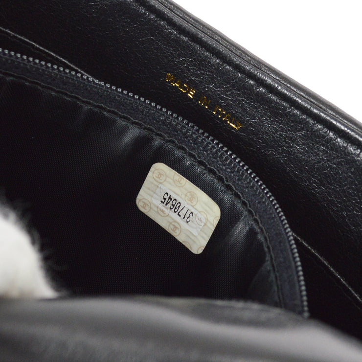 Chanel Black Lambskin V Stitch Shoulder Bag – AMORE Vintage Tokyo