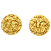 Chanel 1994 Gold 'CC' Filigree Earrings Small