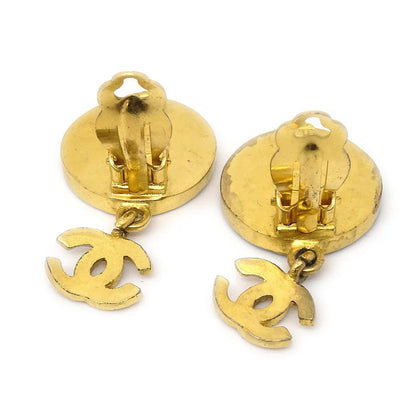 Chanel 1995 Mother of Pearl CC Earrings Clip-On