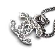 Chanel 2007 Crystal & Silver CC Necklace