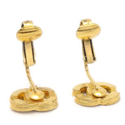 Chanel Crystal & Gold Mini CC Earrings Clip-On 2092