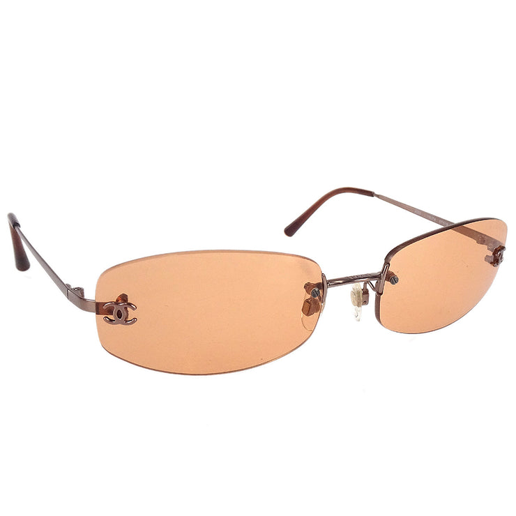 Chanel Sunglasses Eyewear Brown Small Good