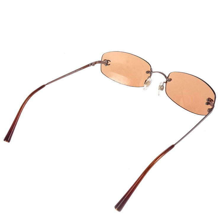 Chanel Sunglasses Eyewear Brown Small Good