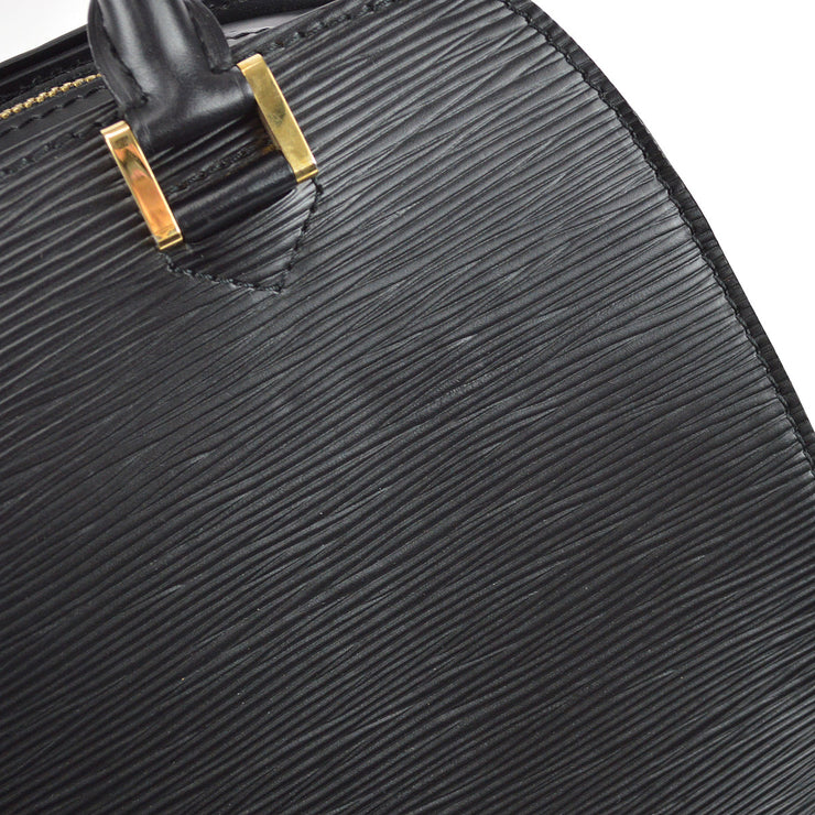 Authentic Louis Vuitton Epi Pont Neuf Handbag Black Epi Leather M52052