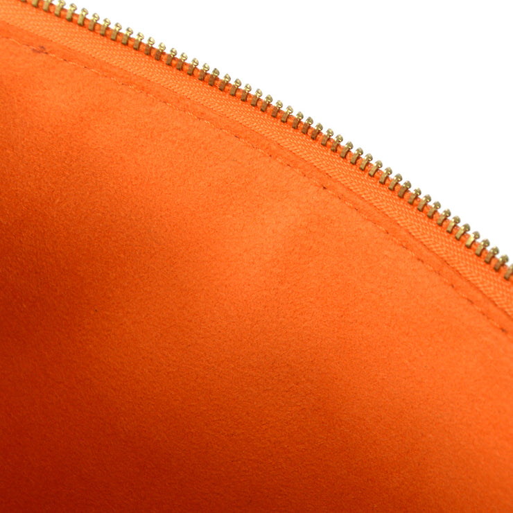 Louis Vuitton Orange Epi Pochette Accessoires Pouch Handbag M5294H