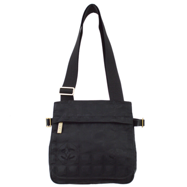 Chanel Black New Travel Line Messenger Shoulder Bag – AMORE