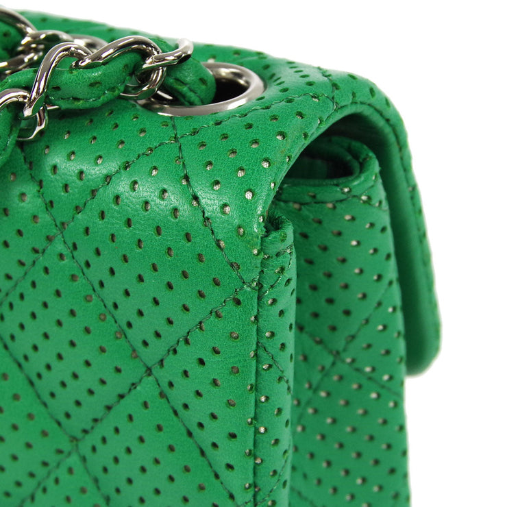 Chanel * Green Lambskin Perforated East West Shoulder Bag – AMORE Vintage  Tokyo