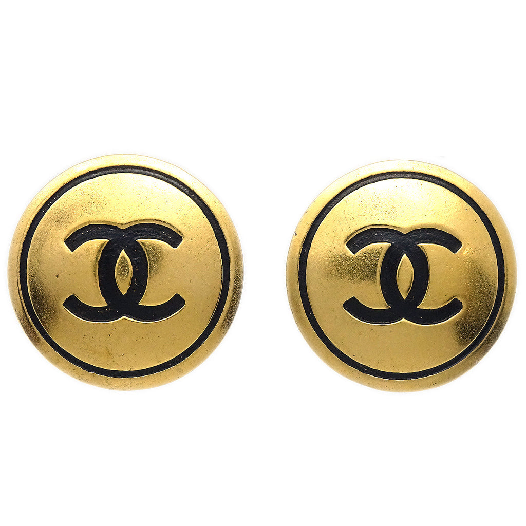 Chanel Button Earrings Clip-On Gold – AMORE Vintage Tokyo
