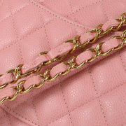 Chanel 2003-2004  Pink Caviar Medium Classic Double Flap Shoulder Bag