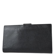 Chanel 2001-2003  Black Caviar Long Wallet