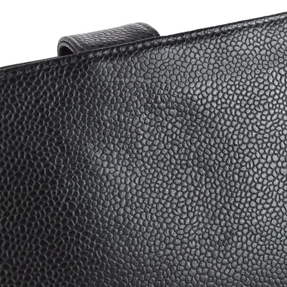 Chanel 2001-2003  Black Caviar Long Wallet