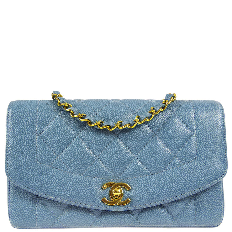 Chanel * Blue Caviar Small Diana Shoulder Bag – AMORE Vintage Tokyo