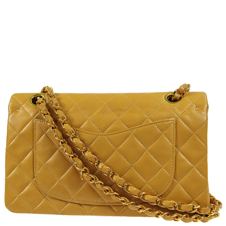 Chanel * Beige Lambskin Small Classic Double Flap Shoulder Bag – AMORE  Vintage Tokyo