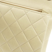 Chanel 2001-2003 * Ivory Lambskin Jumbo Classic Flap Shoulder Bag
