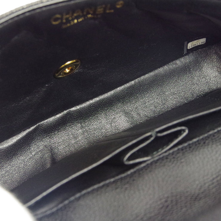 Chanel 2005-2006 Black Caviar Skin East West Flap Bag SHW – AMORE