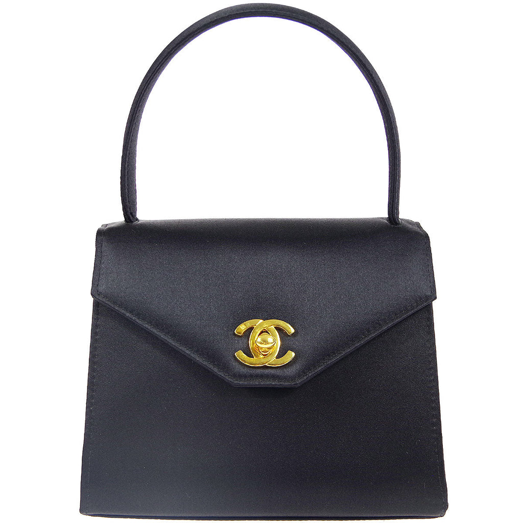 Chanel * Black Satin Handbag – AMORE Vintage Tokyo