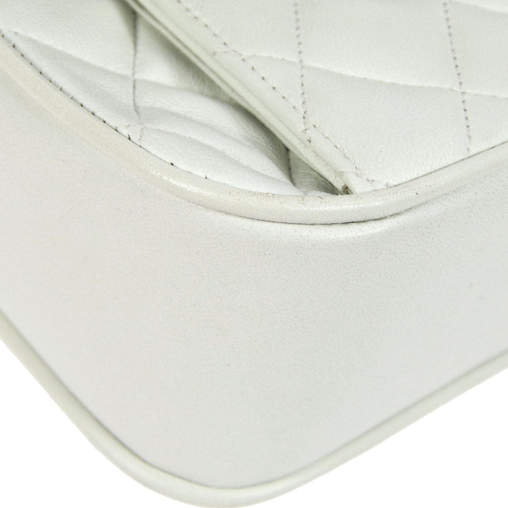 Chanel 1991-1994 * White Lambskin Bijou Chain Shoulder Bag