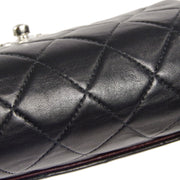 Chanel 2000-2001 * Black Lambskin Mini Classic Square Flap Shoulder Bag 17 SHW