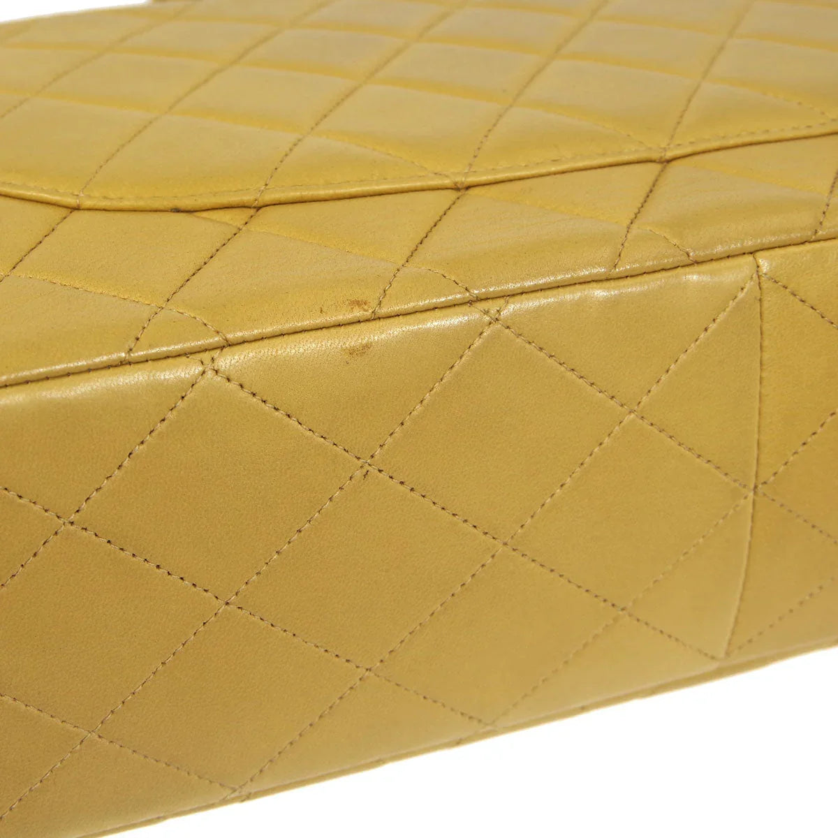 Chanel 1994-1996 * Beige Lambskin Jumbo Classic Flap Shoulder Bag