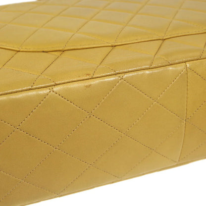 Chanel 1994-1996 * Beige Lambskin Jumbo Classic Flap Shoulder Bag