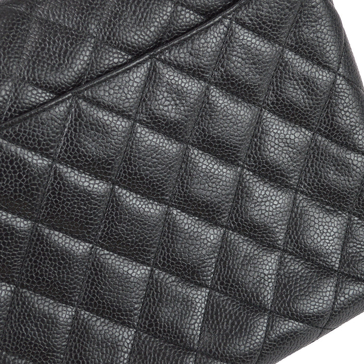 Chanel Black Patchwork Fabric and Leather Single Flap Bag Chanel