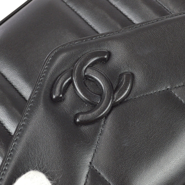 Chanel Black Quilted Lambskin Leather Small Bowling Bag - Yoogi's