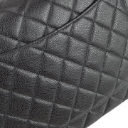 Chanel 2001-2003 Black Caviar Jumbo Classic Flap Bag SHW