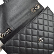 Chanel 2001-2003 Black Caviar Jumbo Classic Flap Bag SHW