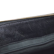 Chanel 1997-1999 Black Caviar Chain Pocket Tote 30