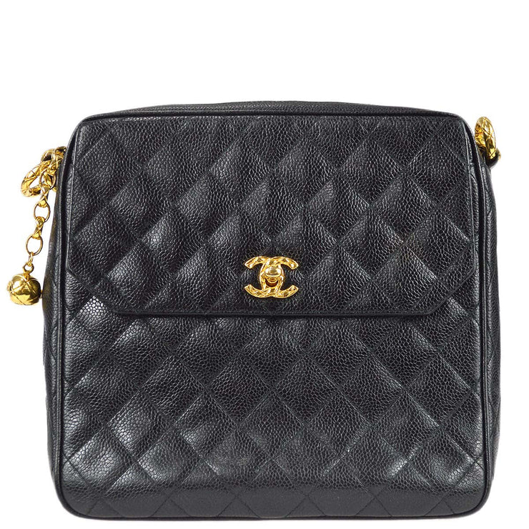 Preloved Chanel Vintage Black n Gold Shoulder Tote Bag – allprelovedonly