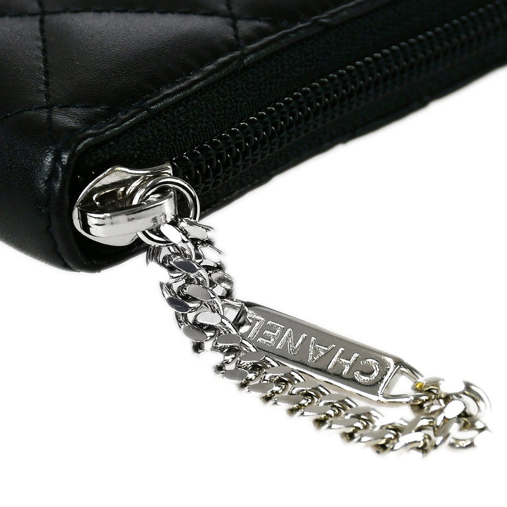 Chanel 2011 Black Calfskin Cambon Ligne Long Wallet