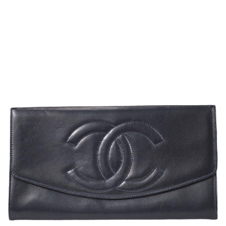 Chanel 1991-1994 Navy Lambskin Timeless Wallet – AMORE Vintage Tokyo