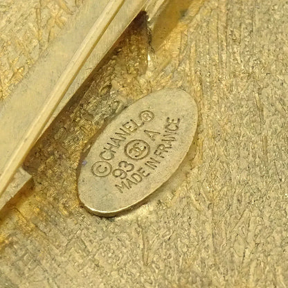 Chanel Bow And Arrow Heart Brooch Gold 93A