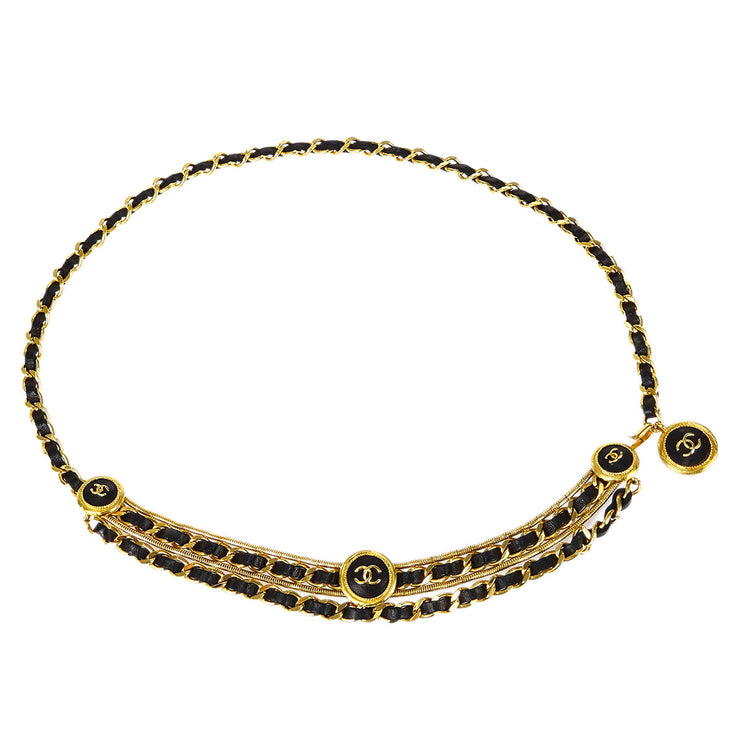 Chanel Medallion Chain Belt Black Small Good – AMORE Vintage Tokyo