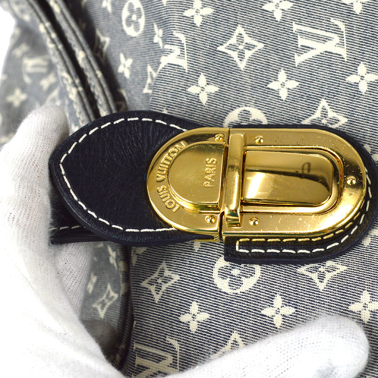 Louis Vuitton Large Hobo Shoulder Bag Blue Monogram Canvas Idylle Romance