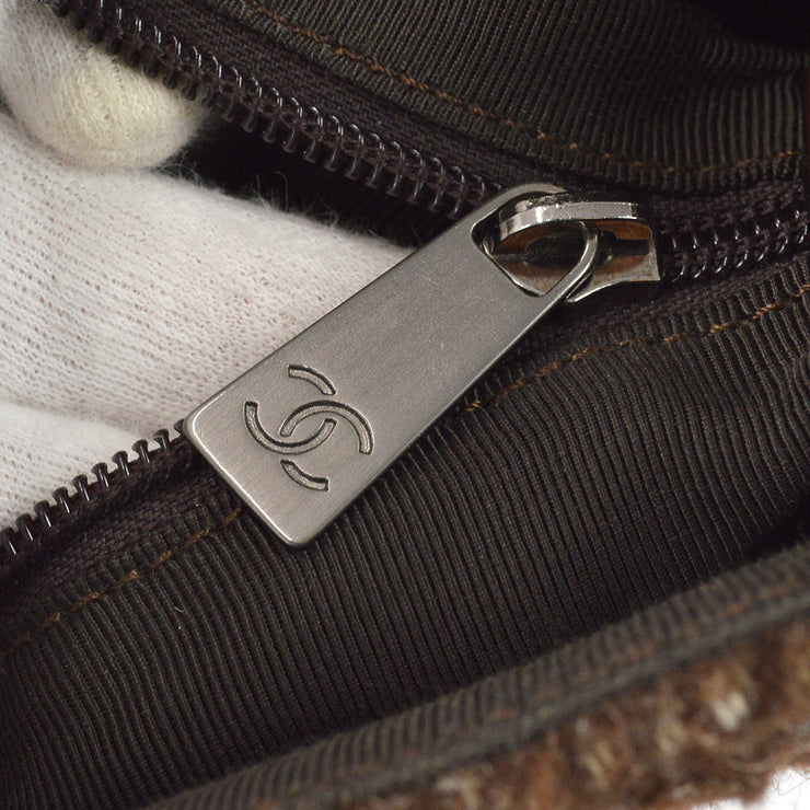 Chanel 2000-2001 Brown Sheepskin Tote Handbag