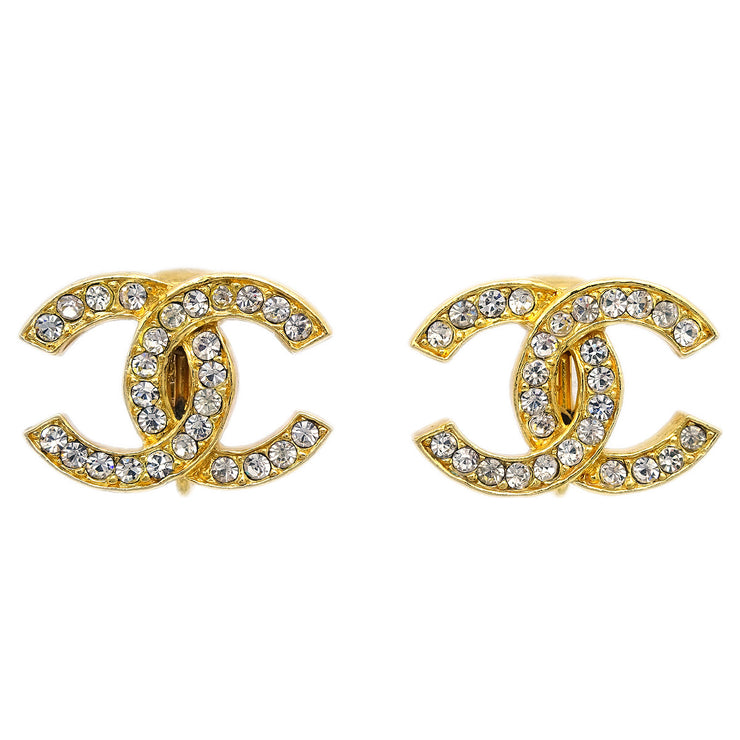 Chanel Earrings Clip-On Gold Rhinestone 02A – AMORE Vintage Tokyo