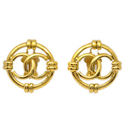 Chanel 1993 Earrings Gold Clip-On