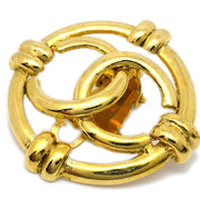 Chanel 1993 Earrings Gold Clip-On