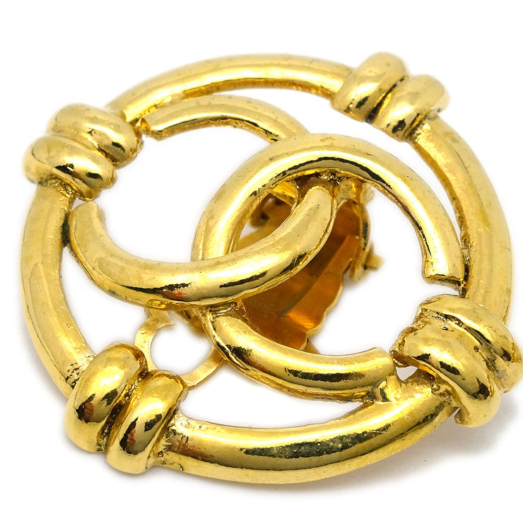 Chanel 1993 Earrings Gold Clip-On