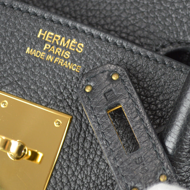 Hermes 2010 Black Clemence Birkin 35 – AMORE Vintage Tokyo